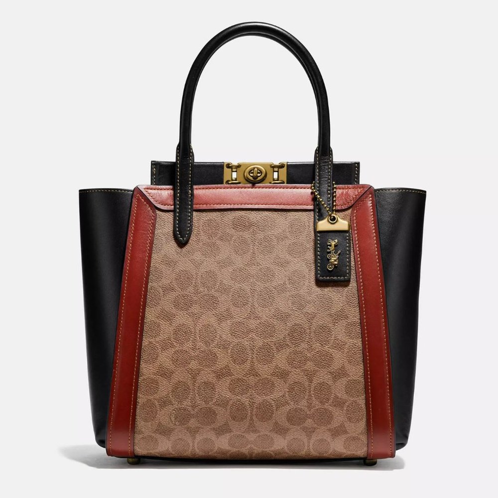 Coach Troupe Tote, Tan/Rust